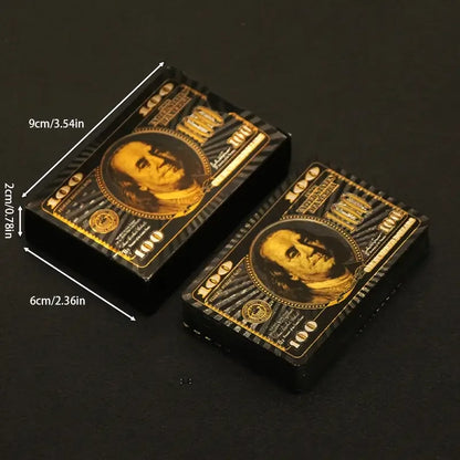55 бр. карти за игра от златно фолио – комплект за покер с 24-каратово злато и пластмаса, водоустойчиви и издръжливи карти за магическа игра