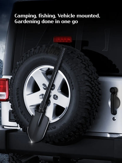 1 бр. Сгъваема лопата за къмпинг за външна употреба – Многофункционален инструмент за туризъм, преносима градинска и лопатка за оцеляване