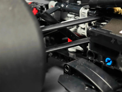 Технологични 1642 бр. механични строителни блокове за състезателни коли – W14 Комплект за състезания на място за възрастни и деца