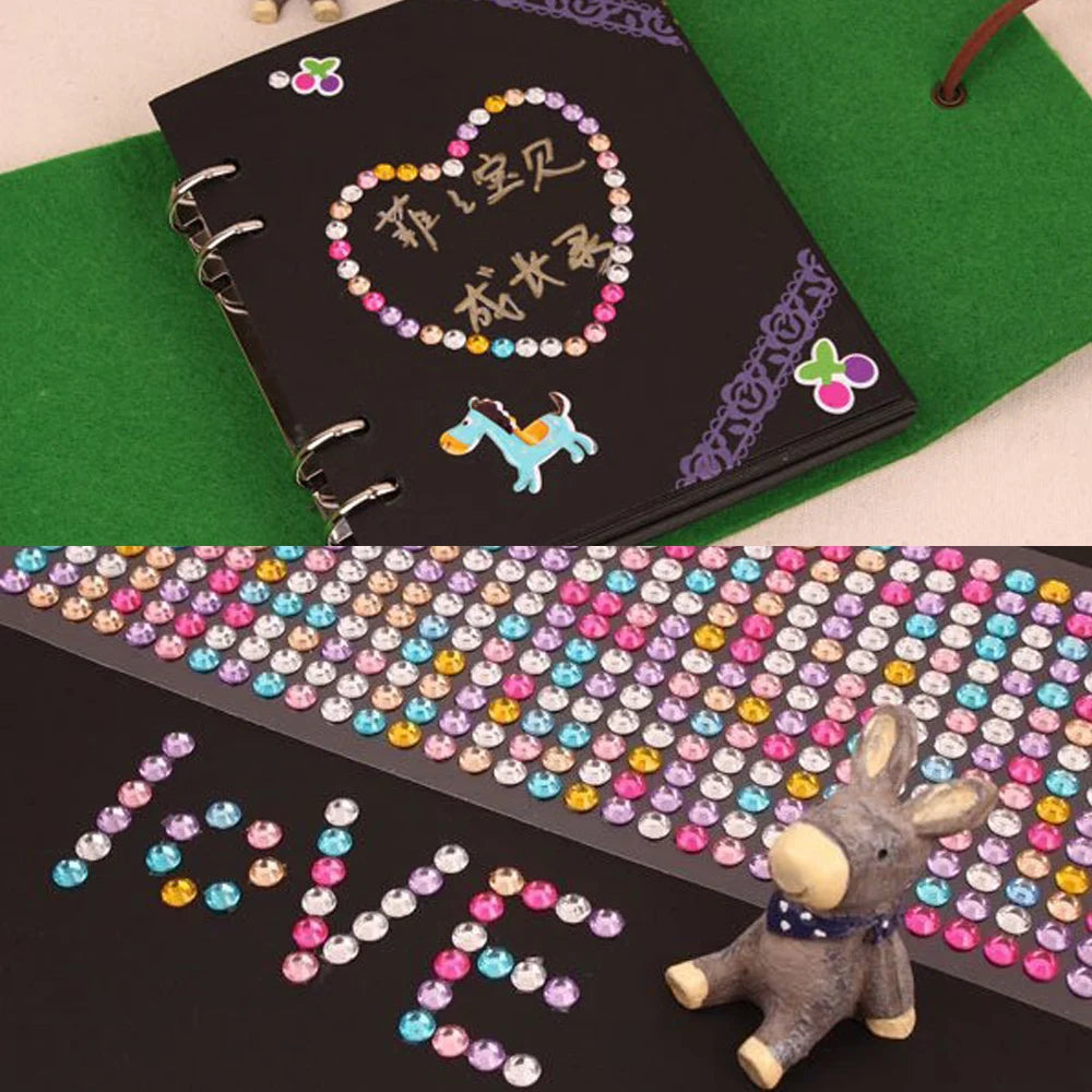 1040/900/504 бр. акрилни бормашини „Направи си сам“ кристални самозалепващи се стикери с кристали за телефонни калъфи, картички и занаяти