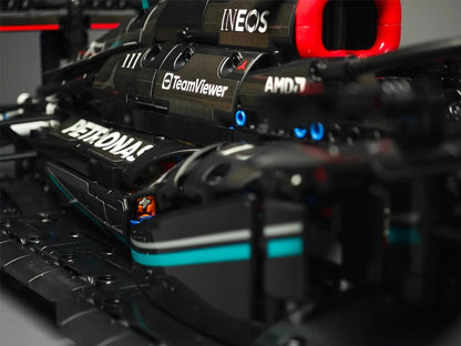 Технологични 1642 бр. механични строителни блокове за състезателни коли – W14 Комплект за състезания на място за възрастни и деца