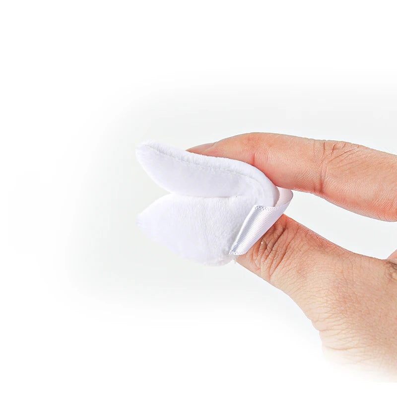 SHIDISHANGPIN Триъгълна кадифена пудра за лице – Гъба за многократна употреба за лице, мини памучна пудра за грим за фон дьо тен, сенки за очи и козметични инструменти (1/2/3/6 бр.)