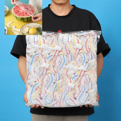 Цветни капаци за храна за еднократна и многократна употреба – еластично пластмасово фолио за купички, плодове и съхранение на храна