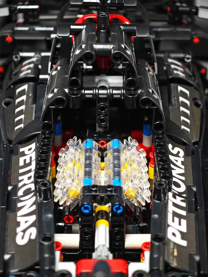 Технологични 1642 бр. механични строителни блокове за състезателни коли – W14 Комплект за състезания на място за възрастни и деца