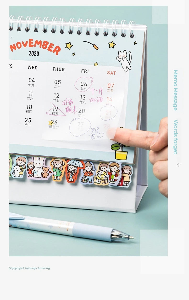 50 листа прозрачни лепящи се листчета – водоустойчиви стикери за съобщения и подписи за тетрадки