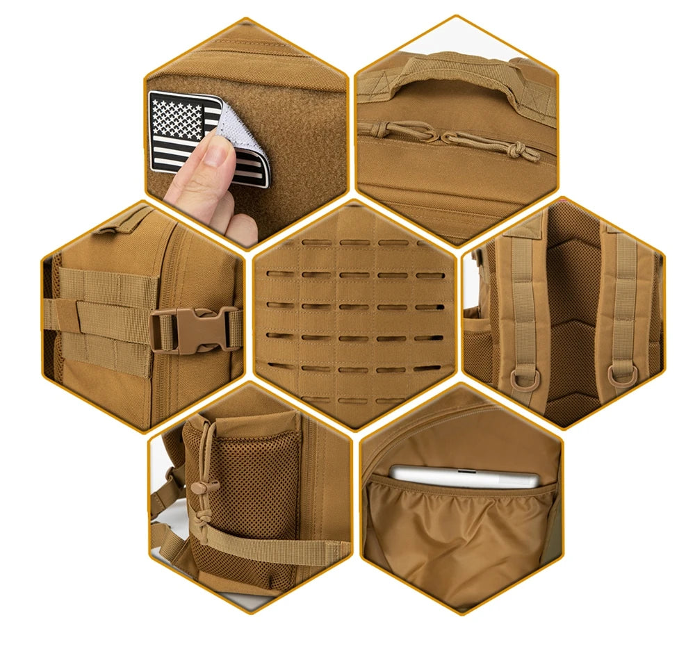 25L Тактическа раница – Раница с MOLLE за фитнес, туризъм и EDC дейности на открито