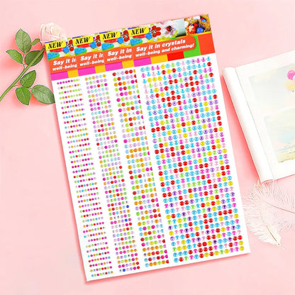 1040/900/504 бр. акрилни бормашини „Направи си сам“ кристални самозалепващи се стикери с кристали за телефонни калъфи, картички и занаяти