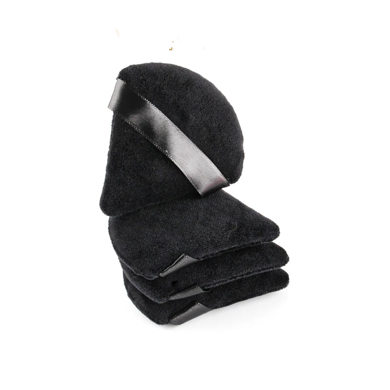 SHIDISHANGPIN Триъгълна кадифена пудра за лице – Гъба за многократна употреба за лице, мини памучна пудра за грим за фон дьо тен, сенки за очи и козметични инструменти (1/2/3/6 бр.)