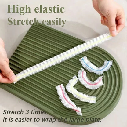 Цветни капаци за храна за еднократна и многократна употреба – еластично пластмасово фолио за купички, плодове и съхранение на храна