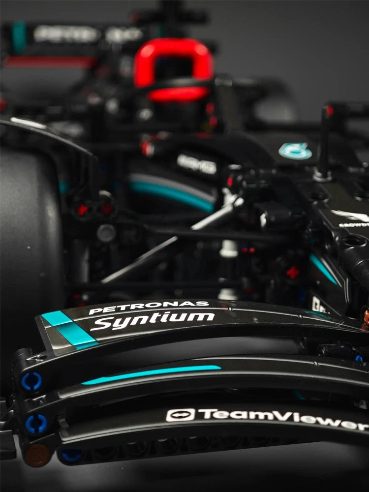 Технологични 1642 бр. механични строителни блокове за състезателни коли – W14 Комплект за състезания на място за възрастни и деца