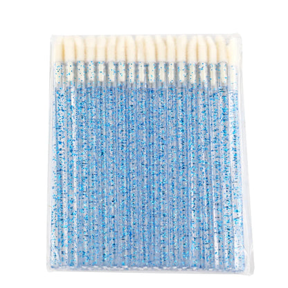 Lanjinglin 5/50 бр. Четки за грим за еднократна употреба – апликатори за червило и инструмент за удължаване на мигли, професионални козметични аксесоари