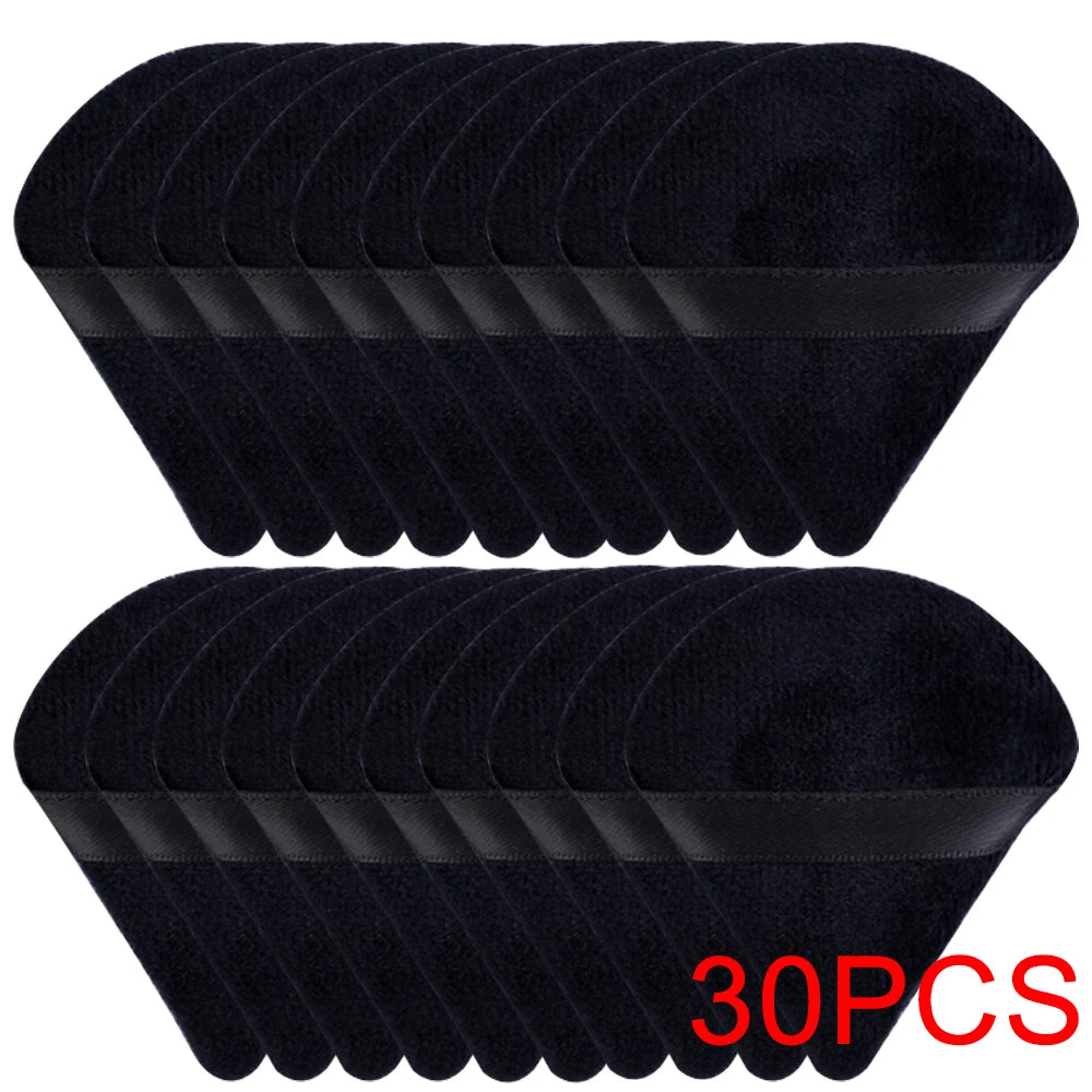 20/30 бр. триъгълни кадифени пудри – гъба за грим за мокро и сухо нанасяне на фон дьо тен, козметика и блендиране на козметика