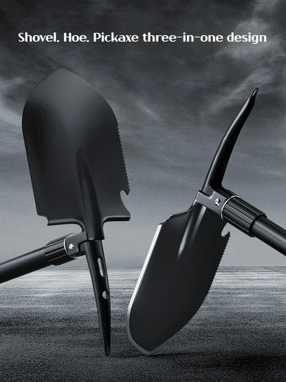 1 бр. Сгъваема лопата за къмпинг за външна употреба – Многофункционален инструмент за туризъм, преносима градинска и лопатка за оцеляване