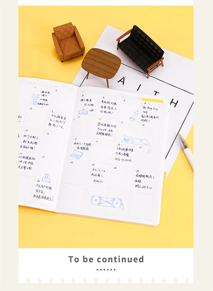 Седмичен тефтер Kinbor – Недатиран дневен и месечен дневен дневник