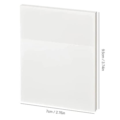 50 листа прозрачни лепящи се листчета – водоустойчиви стикери за съобщения и подписи за тетрадки