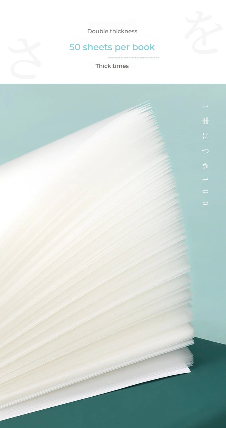 50 листа прозрачни лепящи се листчета – водоустойчиви стикери за съобщения и подписи за тетрадки