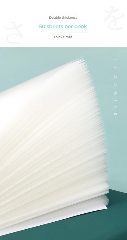 50 листа прозрачни лепящи се листчета – водоустойчиви стикери за съобщения и подписи за тетрадки