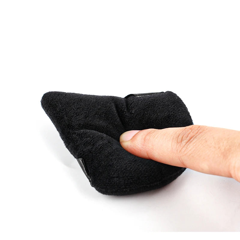 SHIDISHANGPIN Триъгълна кадифена пудра за лице – Гъба за многократна употреба за лице, мини памучна пудра за грим за фон дьо тен, сенки за очи и козметични инструменти (1/2/3/6 бр.)