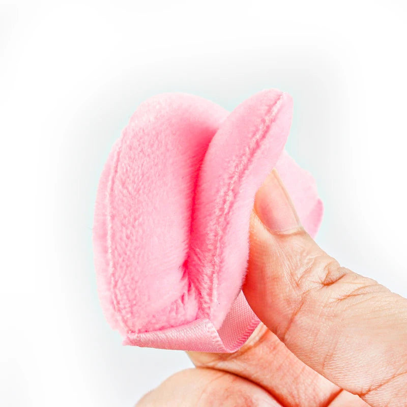 SHIDISHANGPIN Триъгълна кадифена пудра за лице – Гъба за многократна употреба за лице, мини памучна пудра за грим за фон дьо тен, сенки за очи и козметични инструменти (1/2/3/6 бр.)