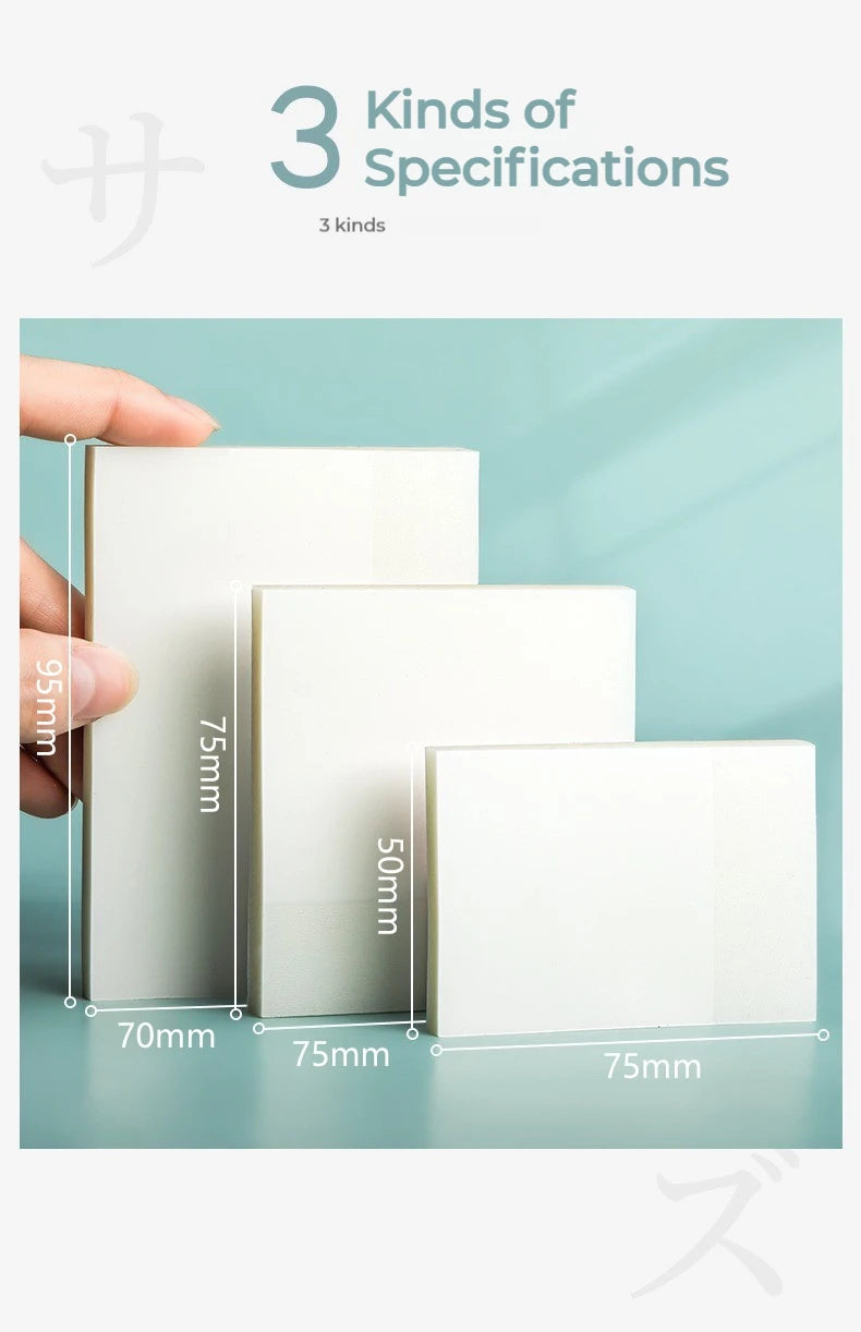 50 листа прозрачни лепящи се листчета – водоустойчиви стикери за съобщения и подписи за тетрадки