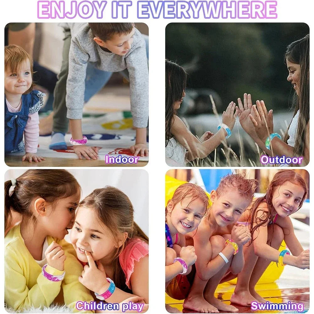 12/24/36 бр. цветни силиконови гривни с мехурчета – детски парти сувенири, подаръци за рожден ден, сватбени сувенири, карнавални и празнични гривни