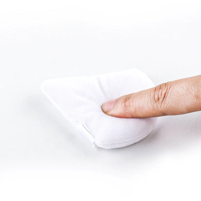 SHIDISHANGPIN Триъгълна кадифена пудра за лице – Гъба за многократна употреба за лице, мини памучна пудра за грим за фон дьо тен, сенки за очи и козметични инструменти (1/2/3/6 бр.)