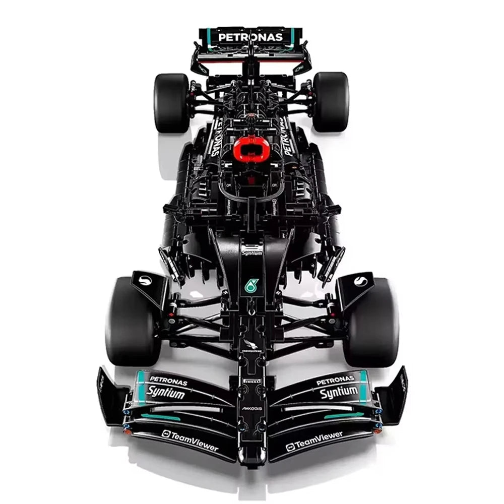 Технологични 1642 бр. механични строителни блокове за състезателни коли – W14 Комплект за състезания на място за възрастни и деца