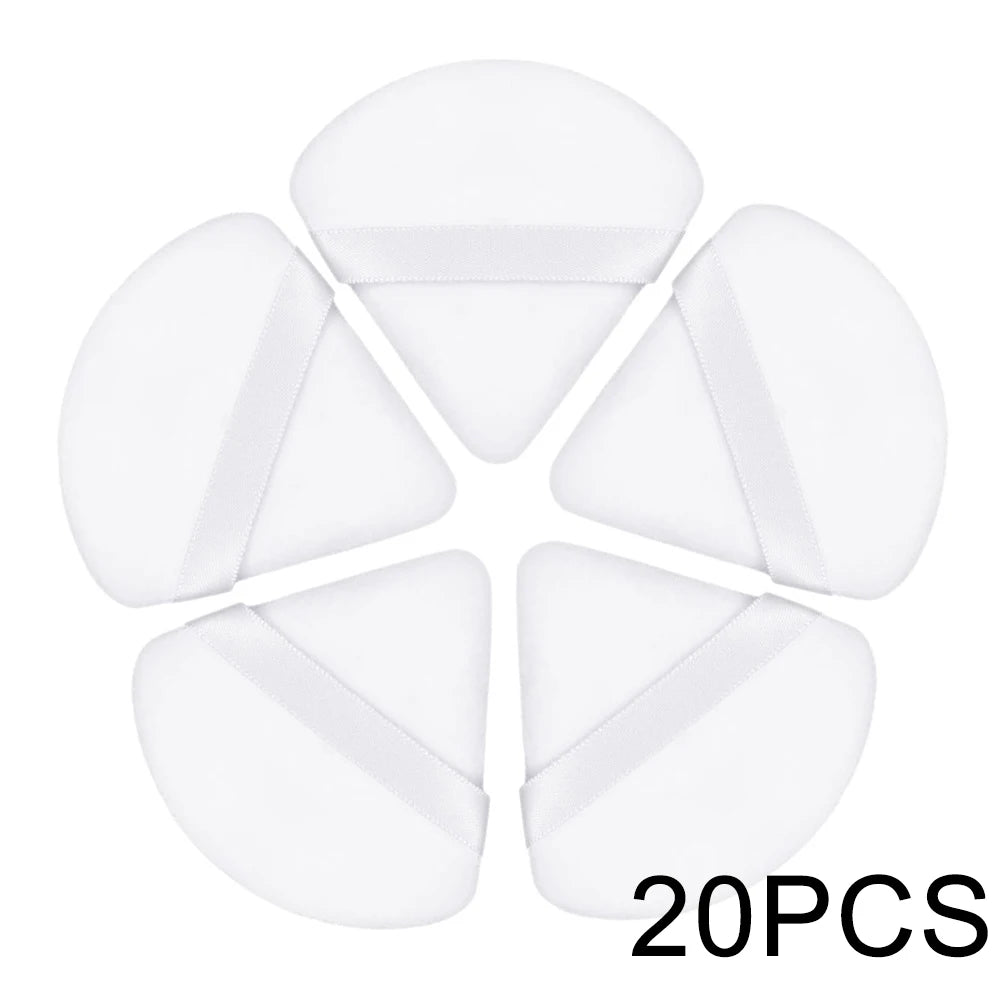 20/30 бр. триъгълни кадифени пудри – гъба за грим за мокро и сухо нанасяне на фон дьо тен, козметика и блендиране на козметика