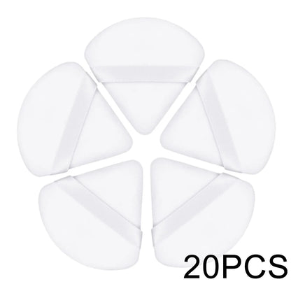 20/30 бр. триъгълни кадифени пудри – гъба за грим за мокро и сухо нанасяне на фон дьо тен, козметика и блендиране на козметика