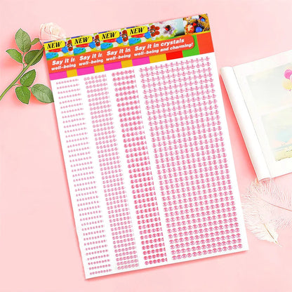 1040/900/504 бр. акрилни бормашини „Направи си сам“ кристални самозалепващи се стикери с кристали за телефонни калъфи, картички и занаяти