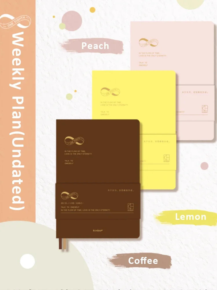 Седмичен тефтер Kinbor – Недатиран дневен и месечен дневен дневник