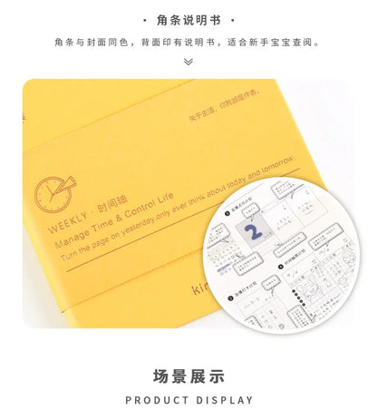 Седмичен тефтер Kinbor – Недатиран дневен и месечен дневен дневник