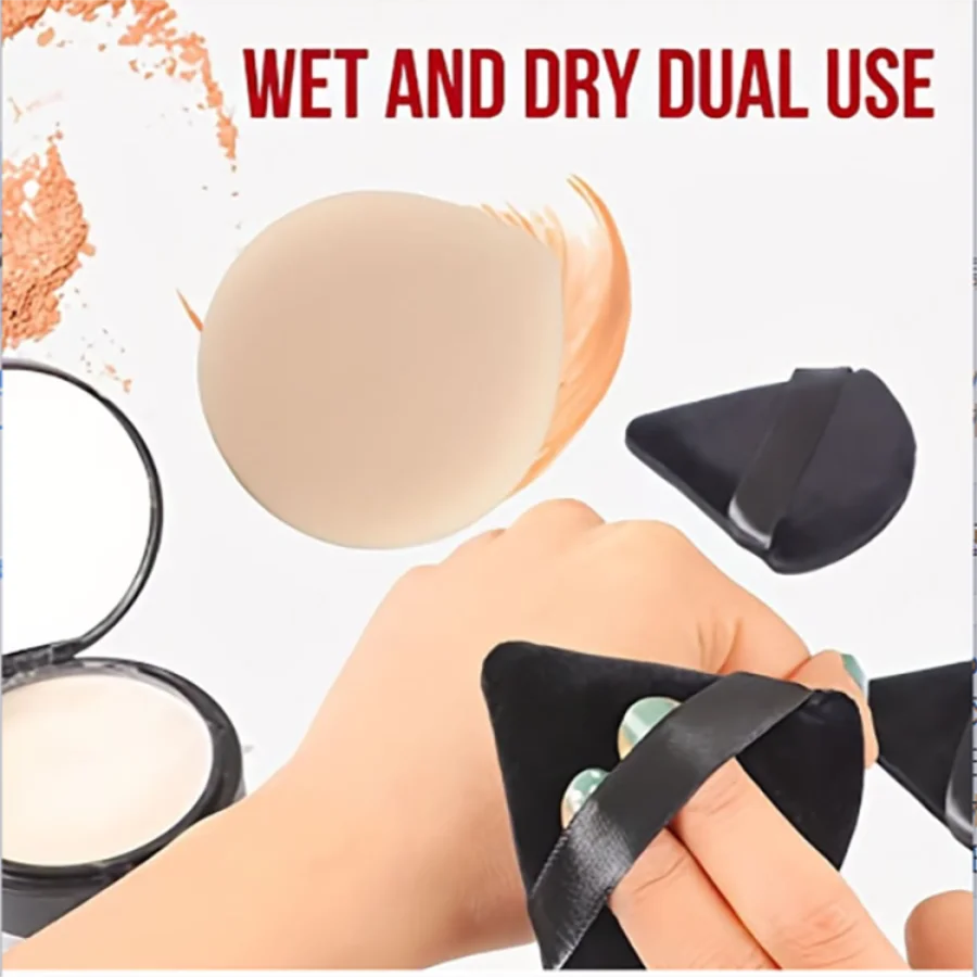 Комплект от 10 триъгълни пудри – козметични гъби за мокра и суха пудра и фон дьо тен