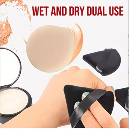 Комплект от 10 триъгълни пудри – козметични гъби за мокра и суха пудра и фон дьо тен