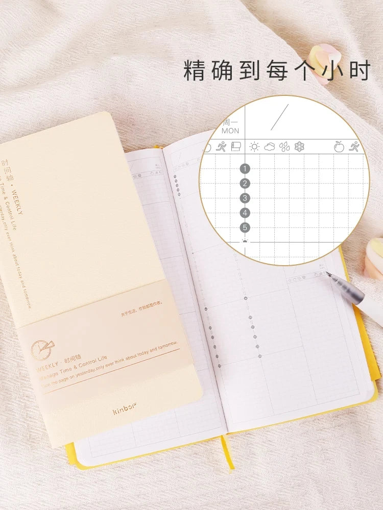 Седмичен тефтер Kinbor – Недатиран дневен и месечен дневен дневник