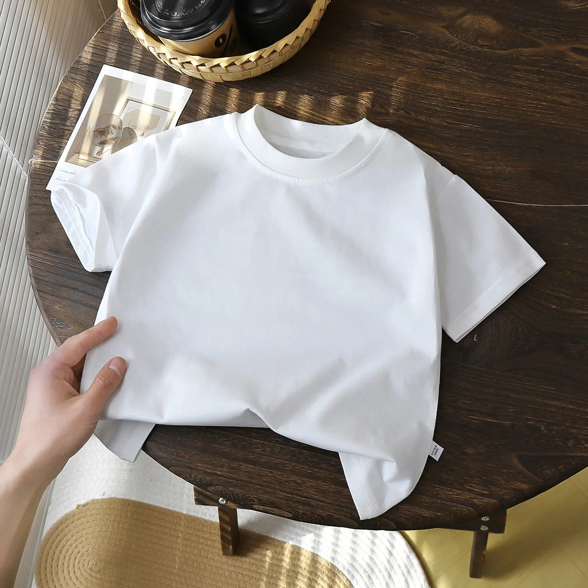 Детски пуловер с къс ръкав от чист памук за деца 2-10 години – летни топове за бебета и момичета