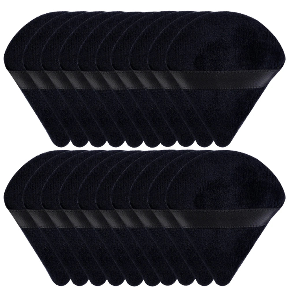 20/30 бр. триъгълни кадифени пудри – гъба за грим за мокро и сухо нанасяне на фон дьо тен, козметика и блендиране на козметика