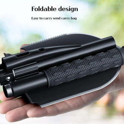 1 бр. Сгъваема лопата за къмпинг за външна употреба – Многофункционален инструмент за туризъм, преносима градинска и лопатка за оцеляване